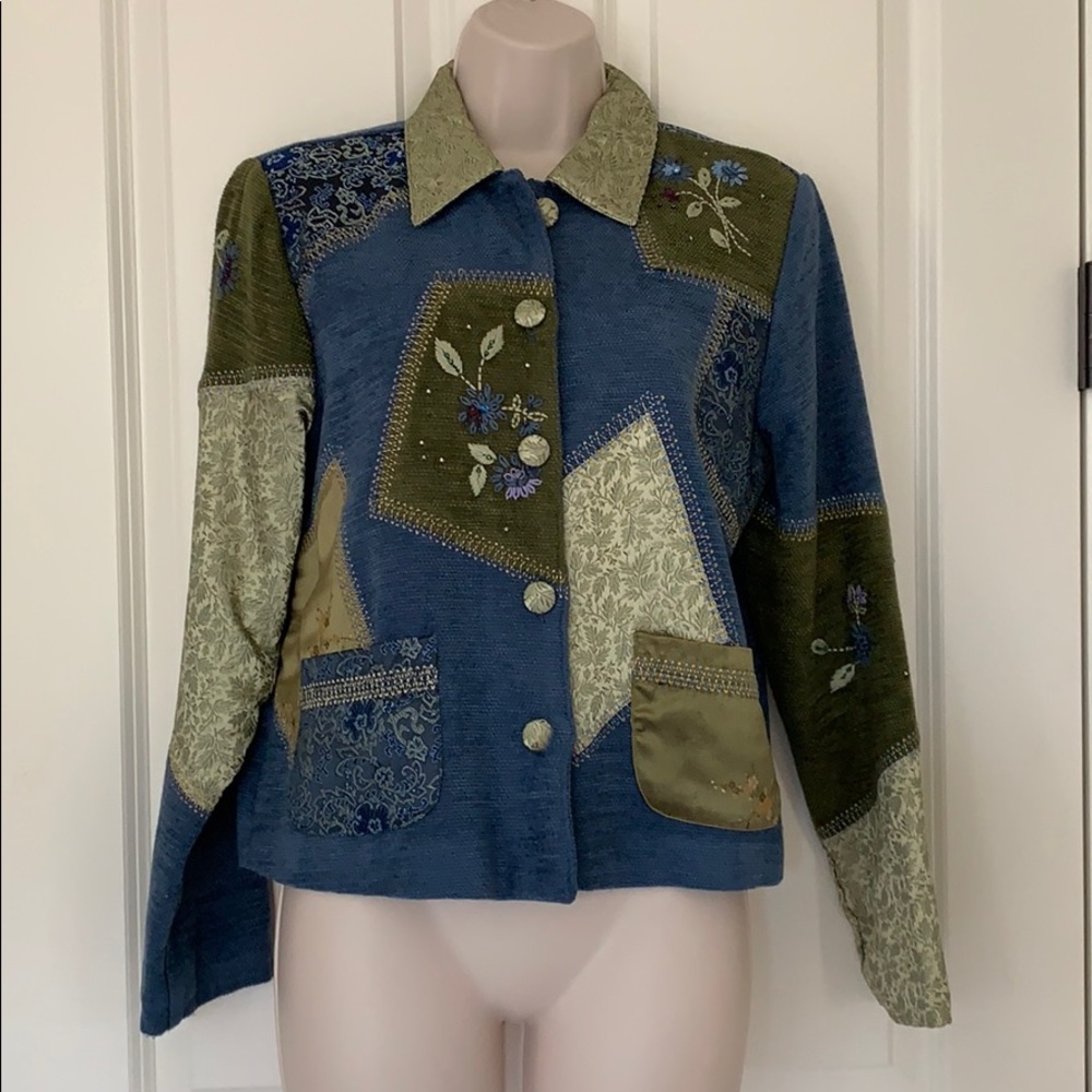 NAPA VALLEY PETITES TAPESTRY JACKET WOMENS SZ M
